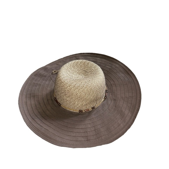 Rima Beach World Straw and Brown Grosgrain Ribbon Sunhat Designed in St.Maarten - Picture 3 of 14